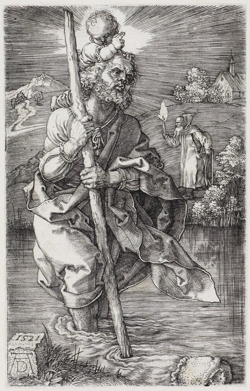 San Cristoforo, con lo sguardo rivolto a destra da Albrecht Dürer