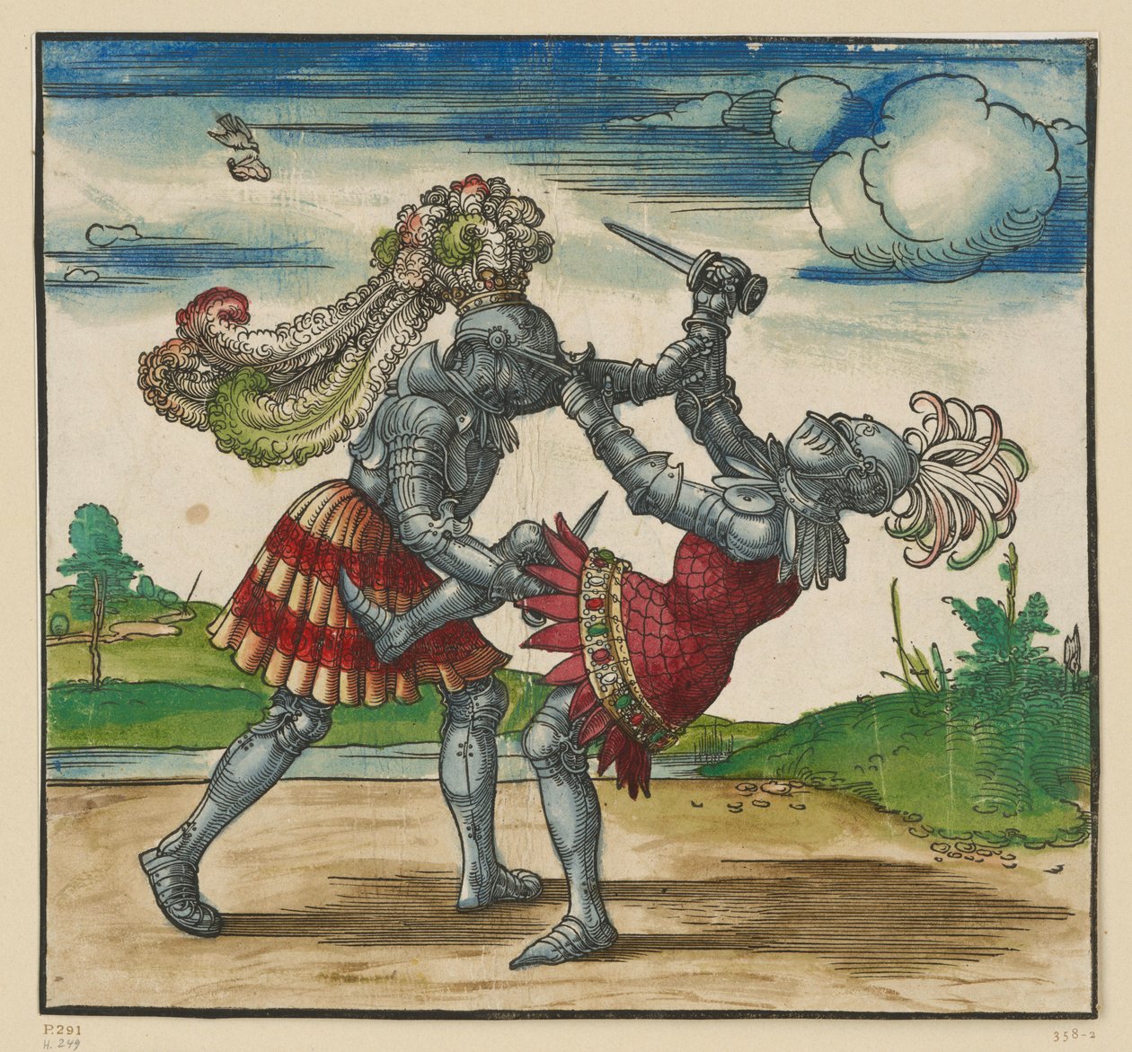 Il duello a piedi (xilografie di Freydal) da Albrecht Dürer