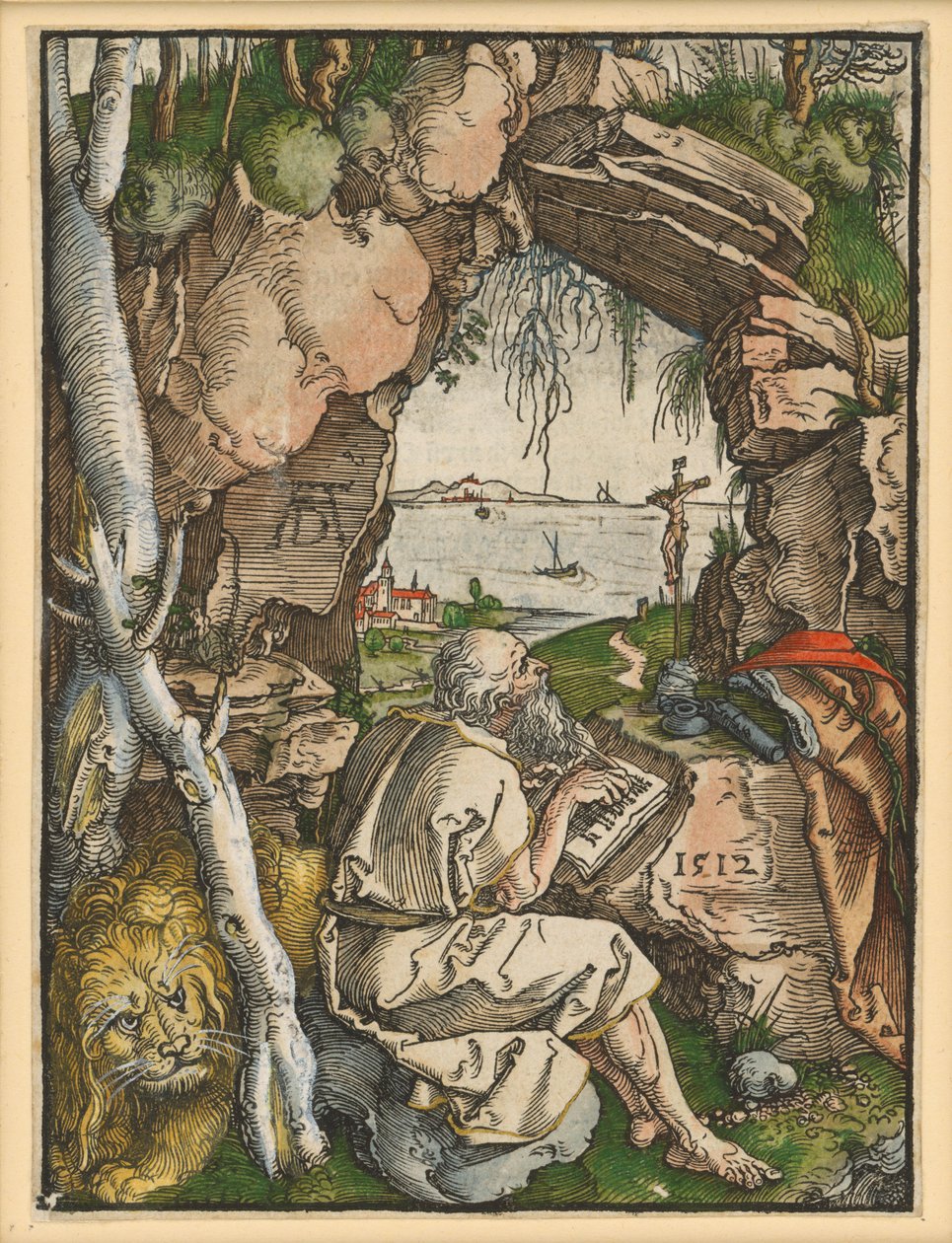 San Girolamo nella grotta scavata nella roccia da Albrecht Dürer