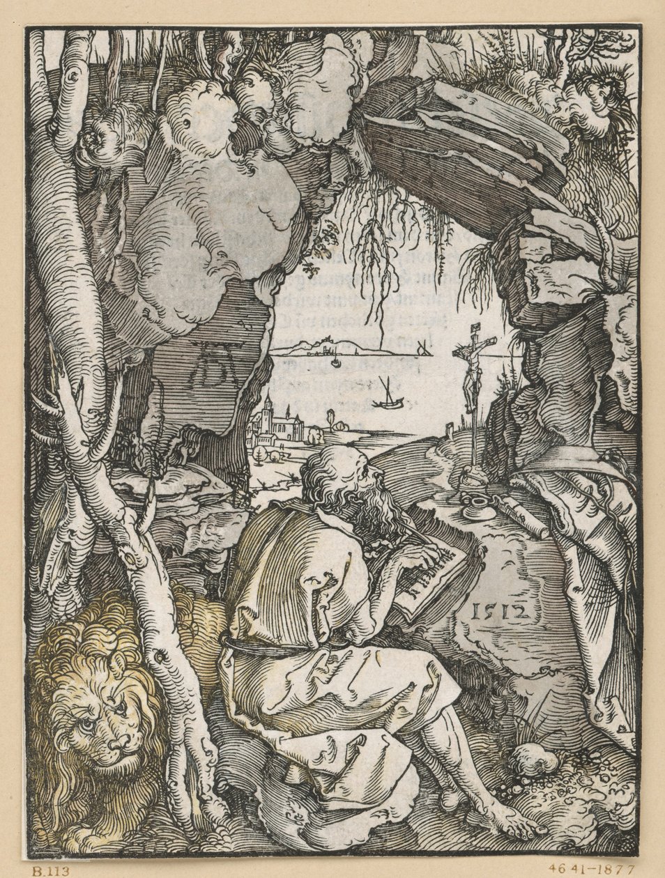 San Girolamo nella grotta scavata nella roccia da Albrecht Dürer
