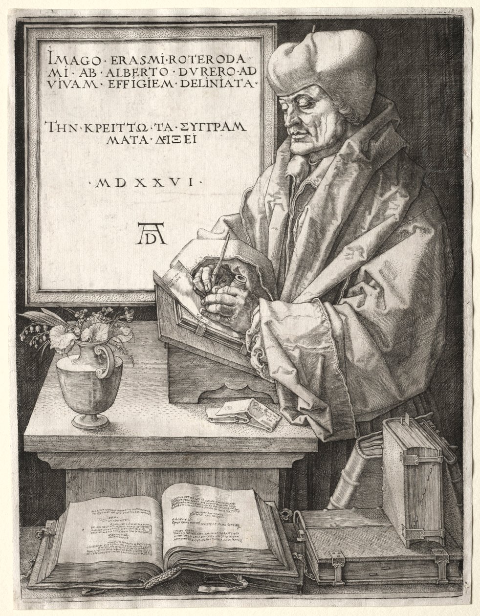Desiderio Erasmo da Rotterdam, 1526 da Albrecht Dürer