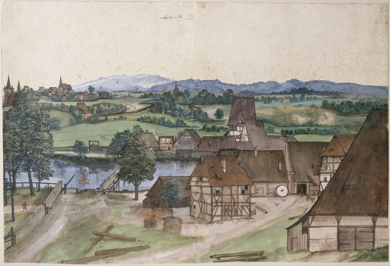 Il mulino per la trafilatura del filo metallico da Albrecht Dürer