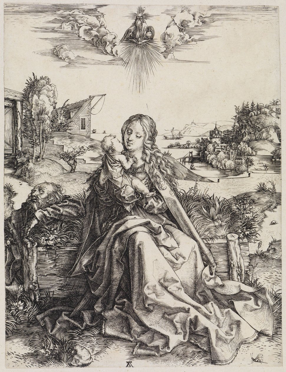 La Sacra Famiglia con la cavalletta da Albrecht Dürer