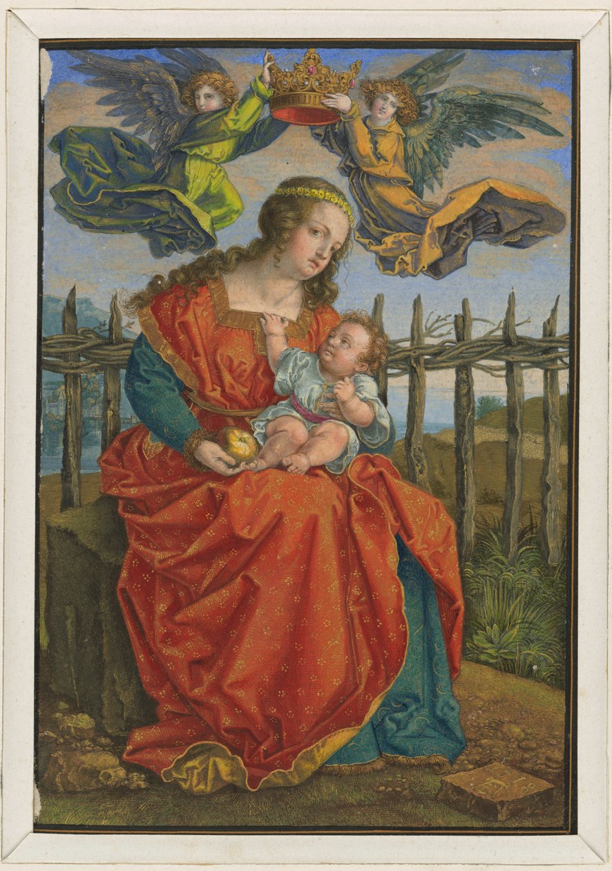 La Vergine incoronata da due angeli da Albrecht Dürer