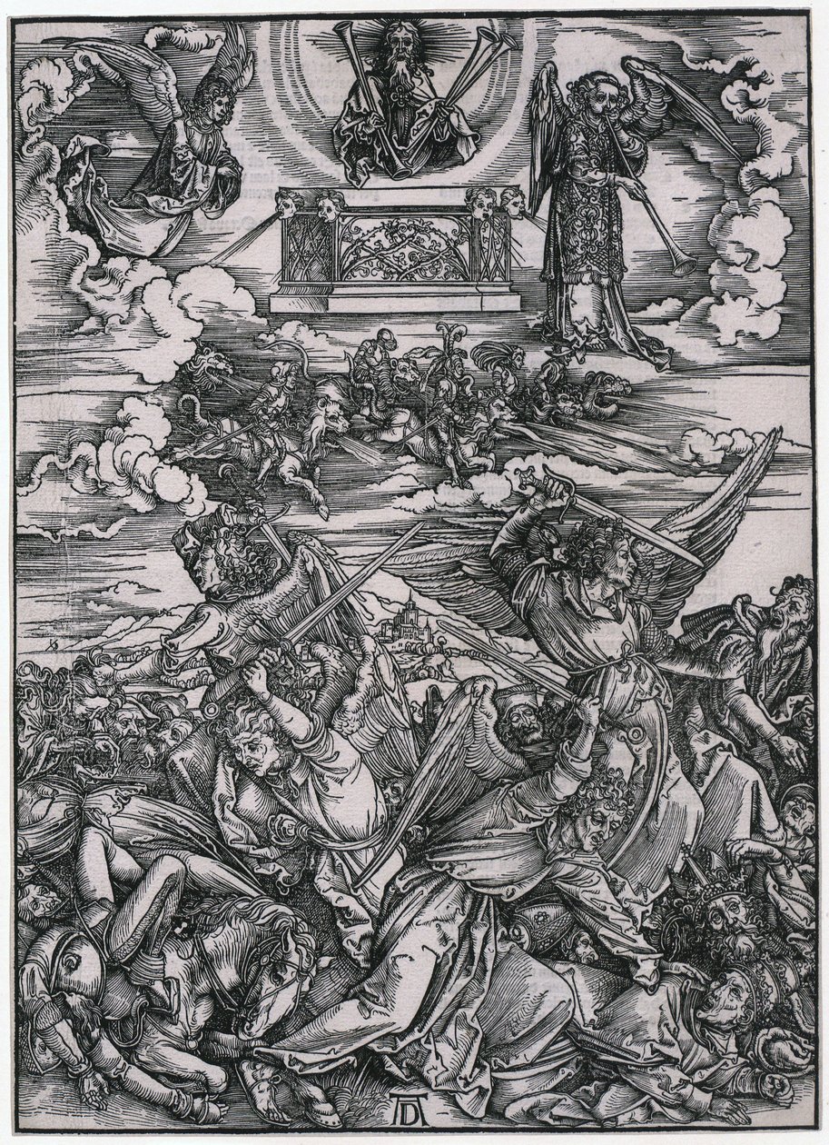 La battaglia degli angeli, VII figura, foglio 9 della serie "L