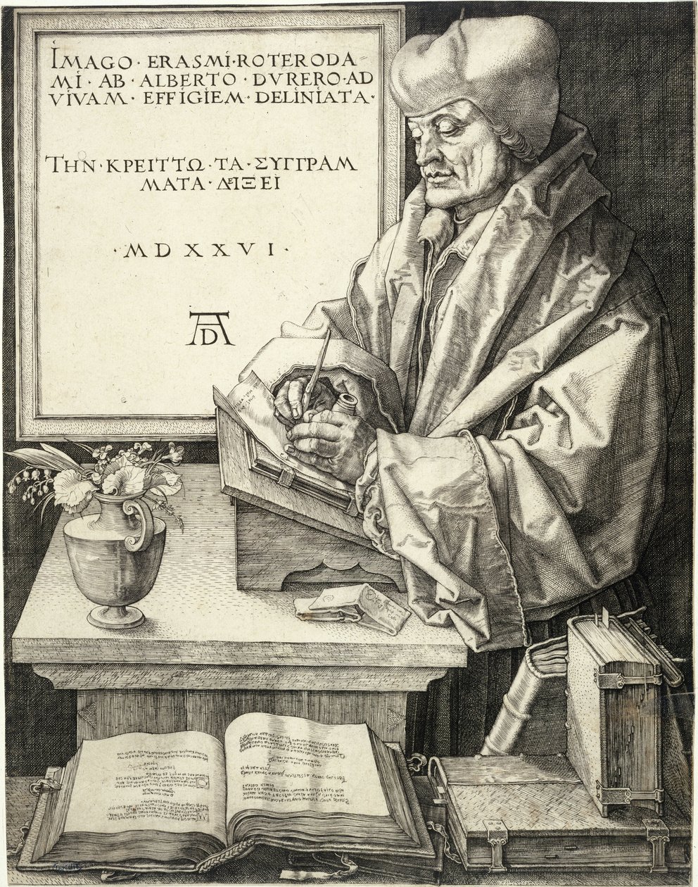 Erasmus von Rotterdam (Bartsch 107) da Albrecht Dürer