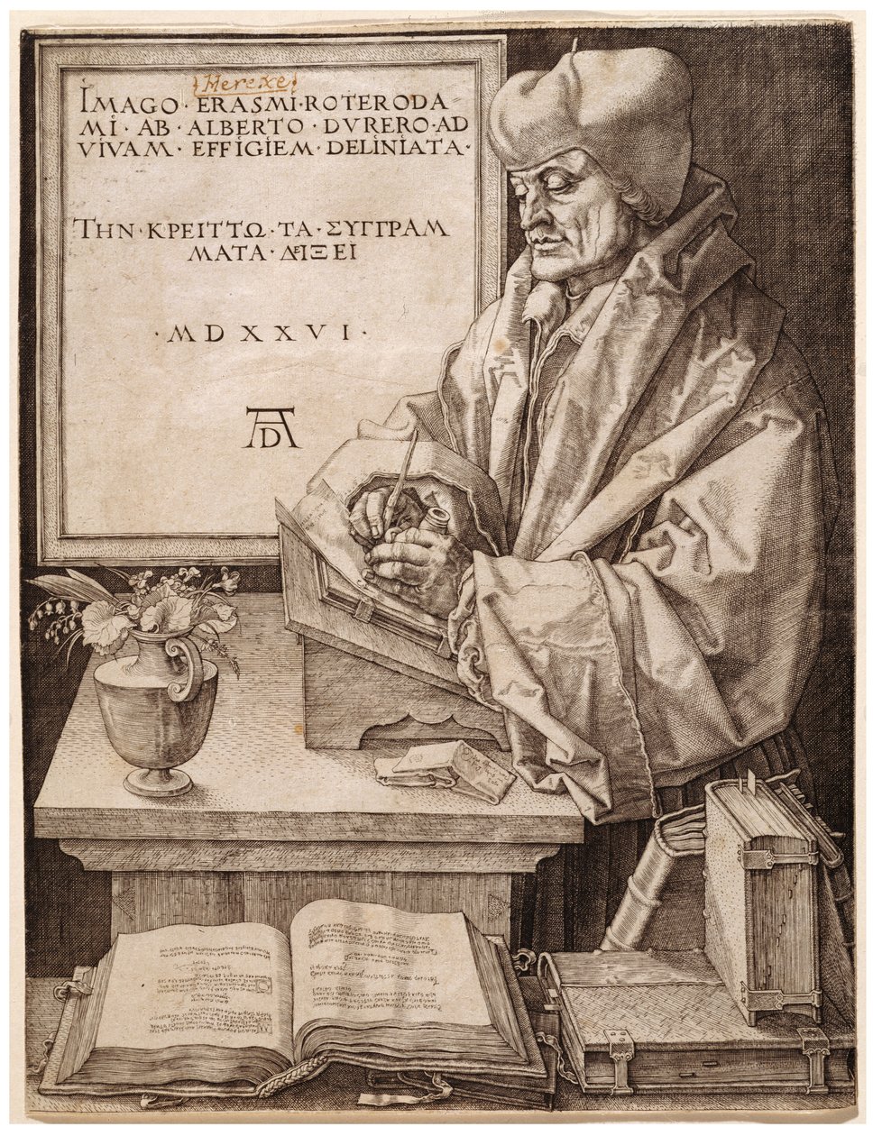 Erasmo di Rotterdam da Albrecht Dürer