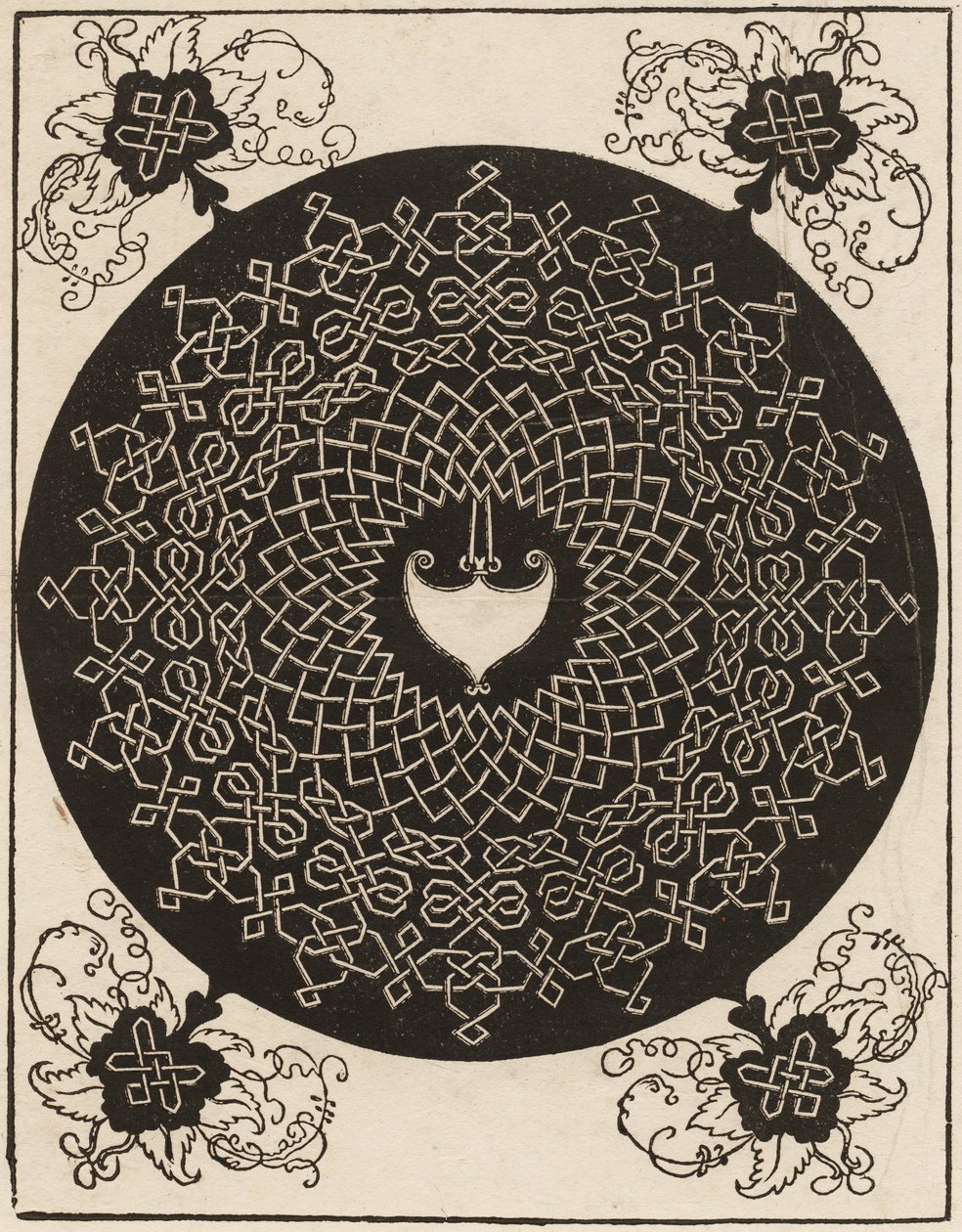 Primo nodo, con uno scudo a forma di cuore da Albrecht Dürer