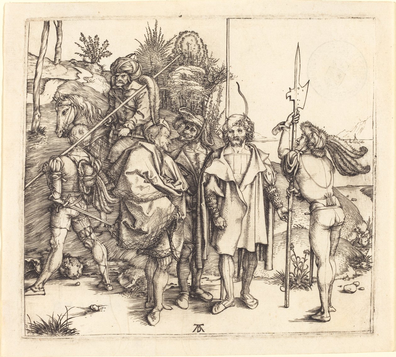 Cinque soldati e un turco a cavallo da Albrecht Dürer