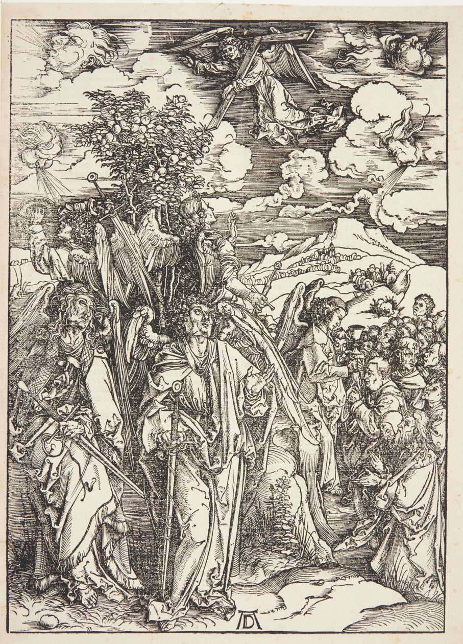 Quattro angeli che trattengono i venti da Albrecht Dürer