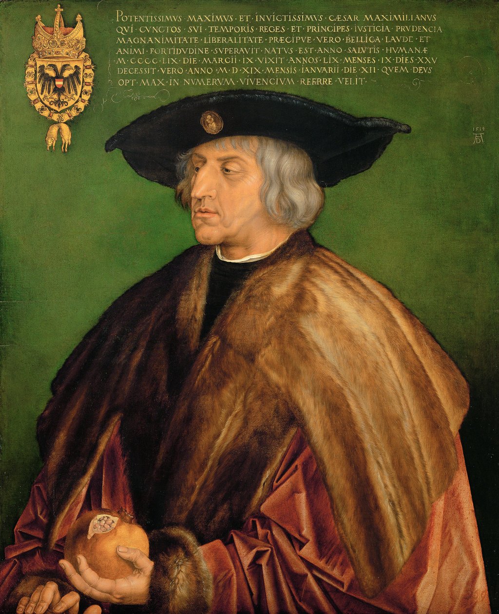 Tedesco: Kaiser Maximilian I. Massimiliano I, Imperatore del Sacro Romano Impero. da Albrecht Dürer
