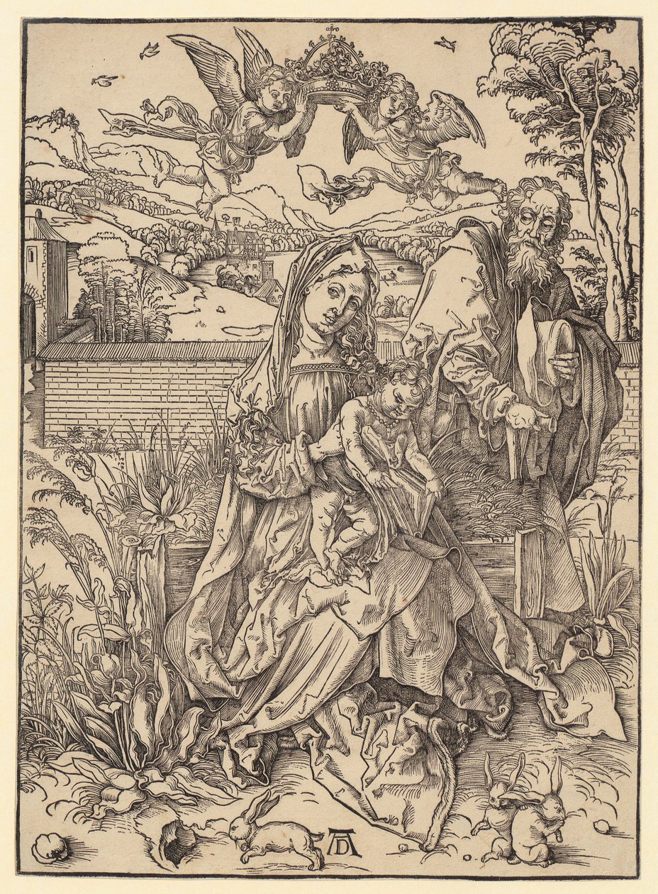 Sacra Famiglia con le tre lepri da Albrecht Dürer