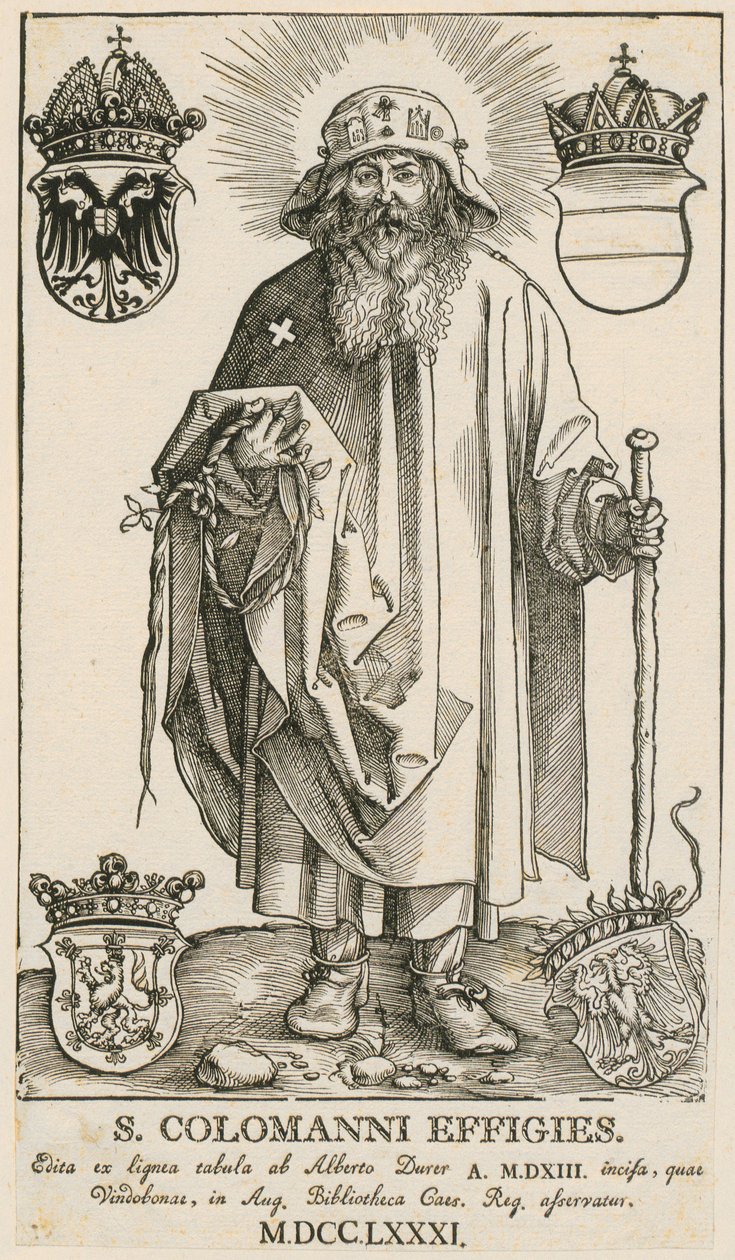 Famiglia sacra con due angeli che suonano da Albrecht Dürer
