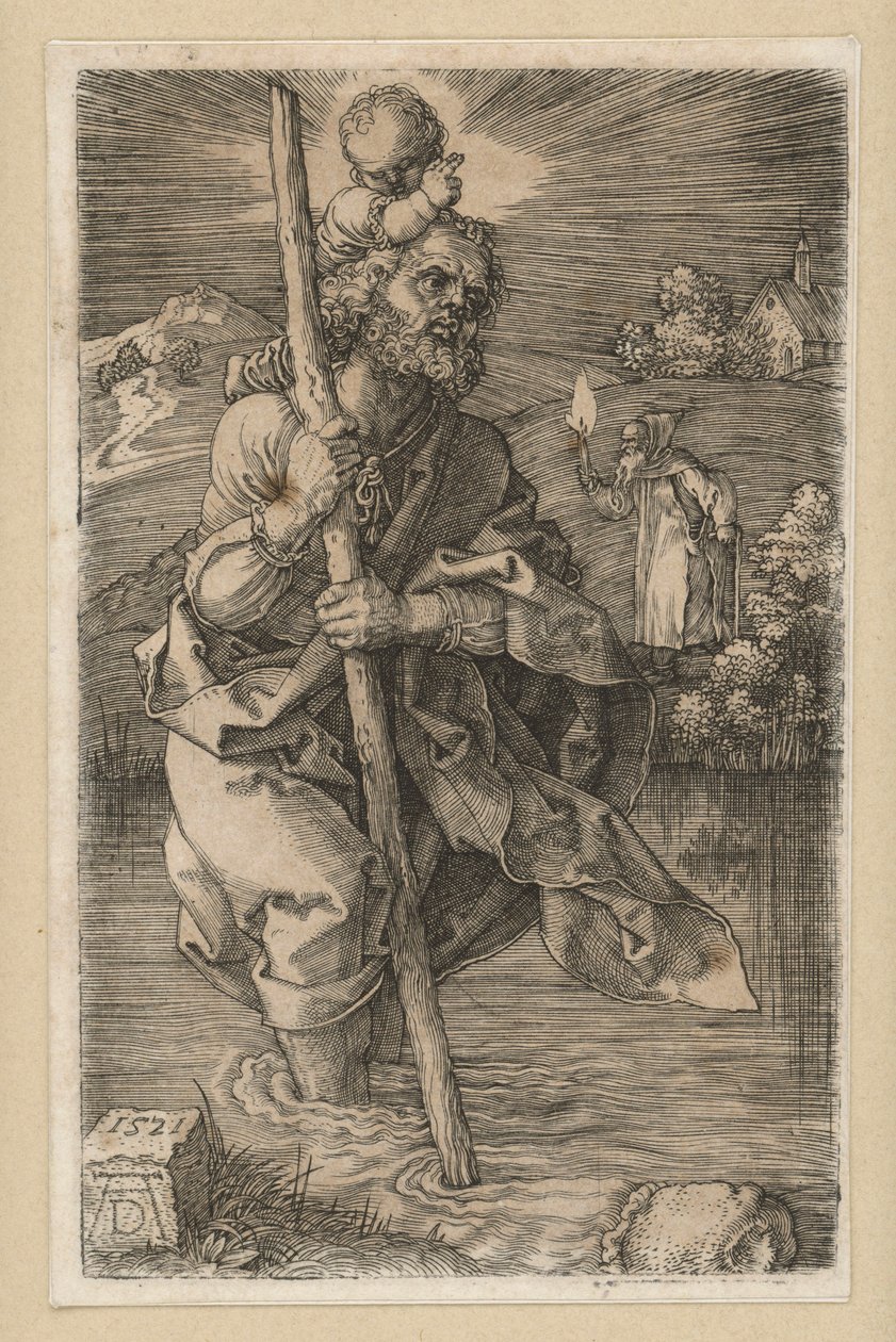San Cristoforo rivolto a destra da Albrecht Dürer