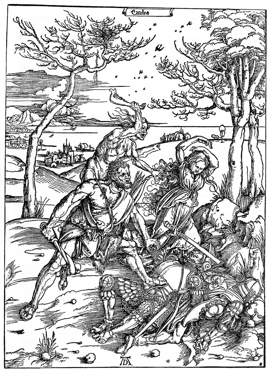 Ercole uccide i Molionidi, c1496-1498, 1936 da Albrecht Dürer