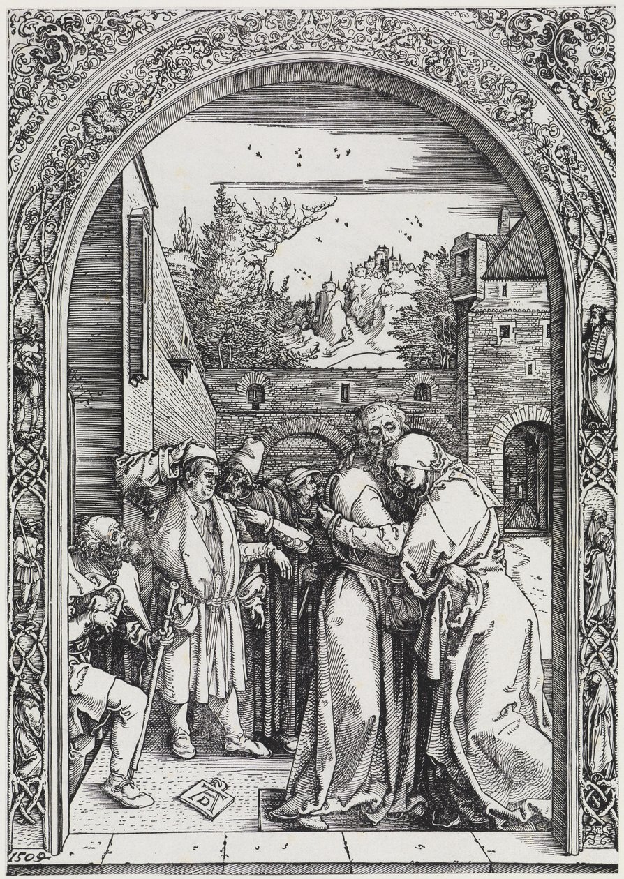 Joachim e Anna sotto la Porta d’Oro da Albrecht Dürer