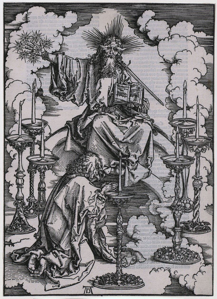 Giovanni scorge i sette candelabri, Figura I, foglio 3 della serie "L