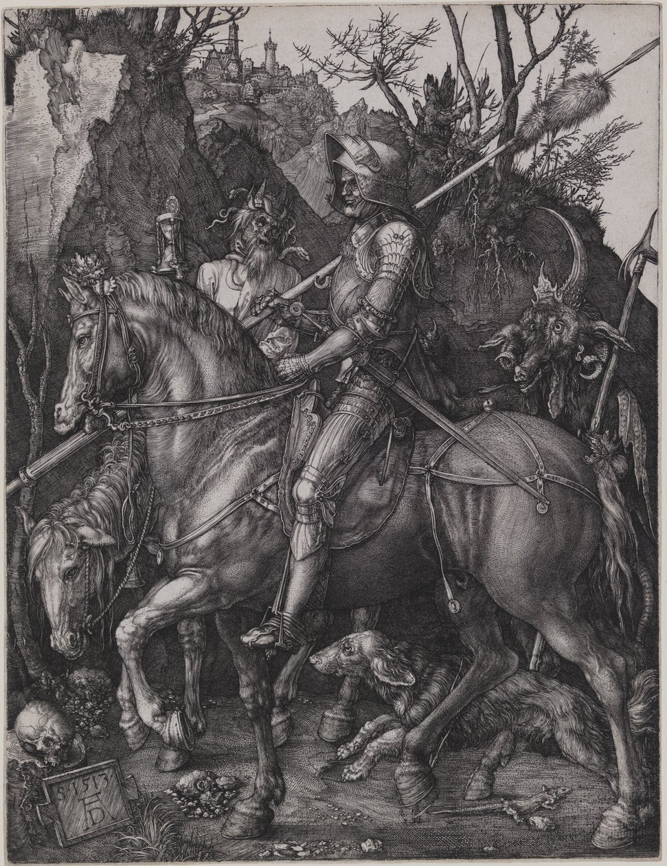 Il cavaliere, la morte e il diavolo da Albrecht Dürer