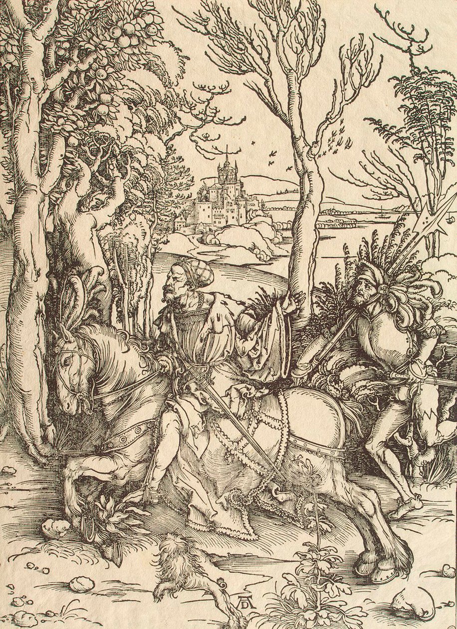 Cavaliere e Lanzichenecco, c. 1497 da Albrecht Dürer