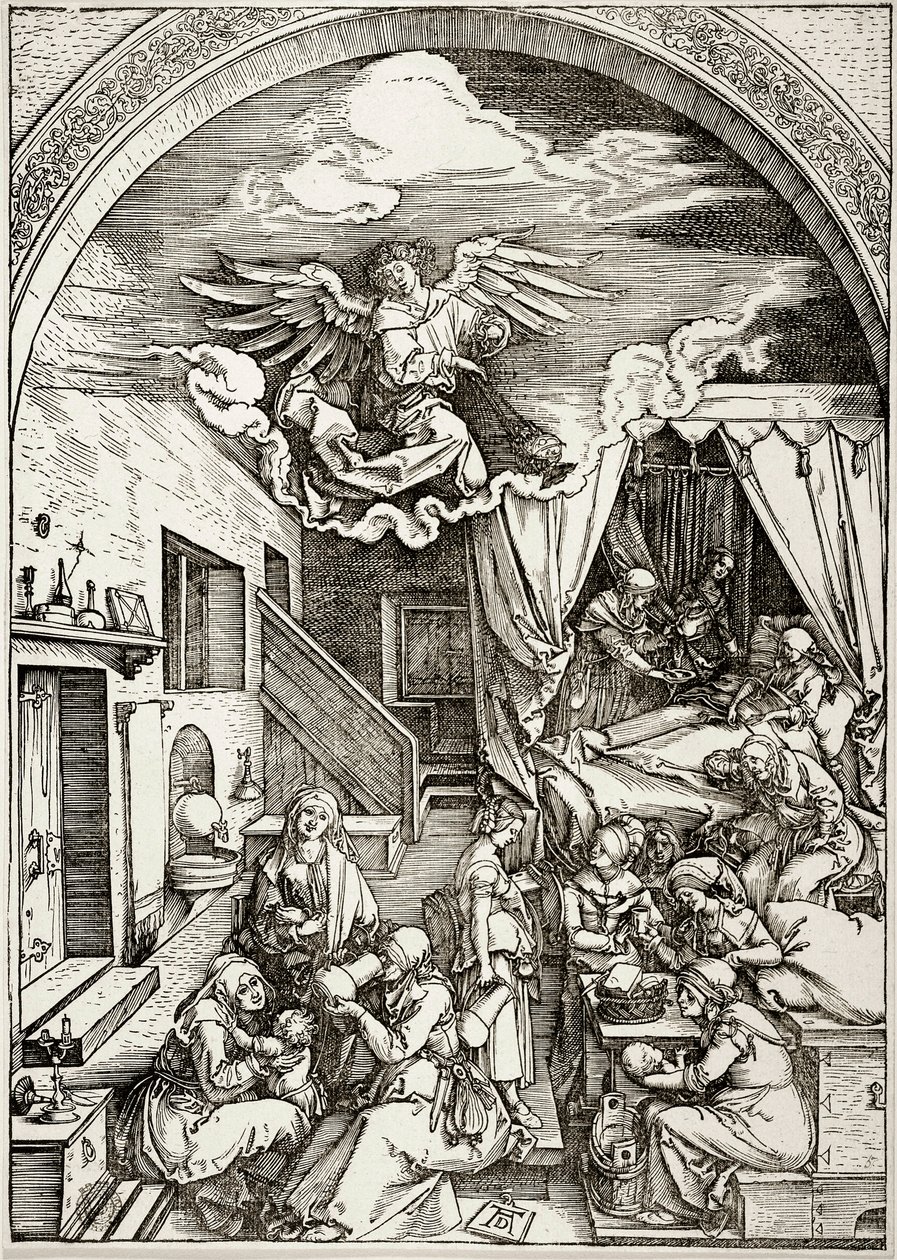 La vita della Vergine: La nascita della Vergine (Bartsch 80) da Albrecht Dürer
