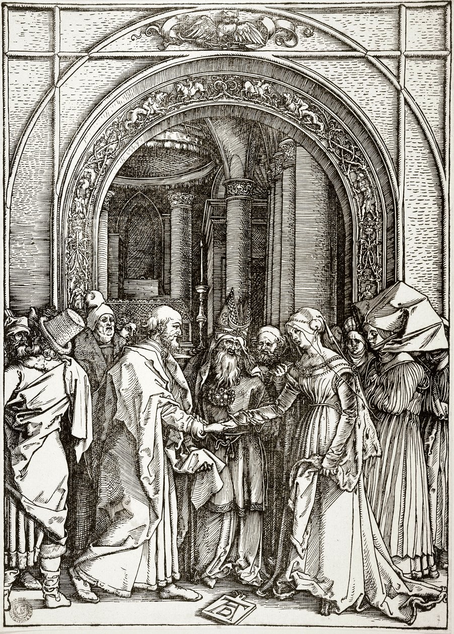 La vita della Vergine: Le nozze della Vergine (Bartsch 82) da Albrecht Dürer