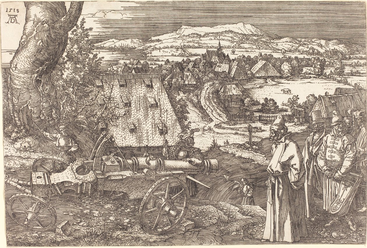 Paesaggio con un cannone, 1518 da Albrecht Dürer