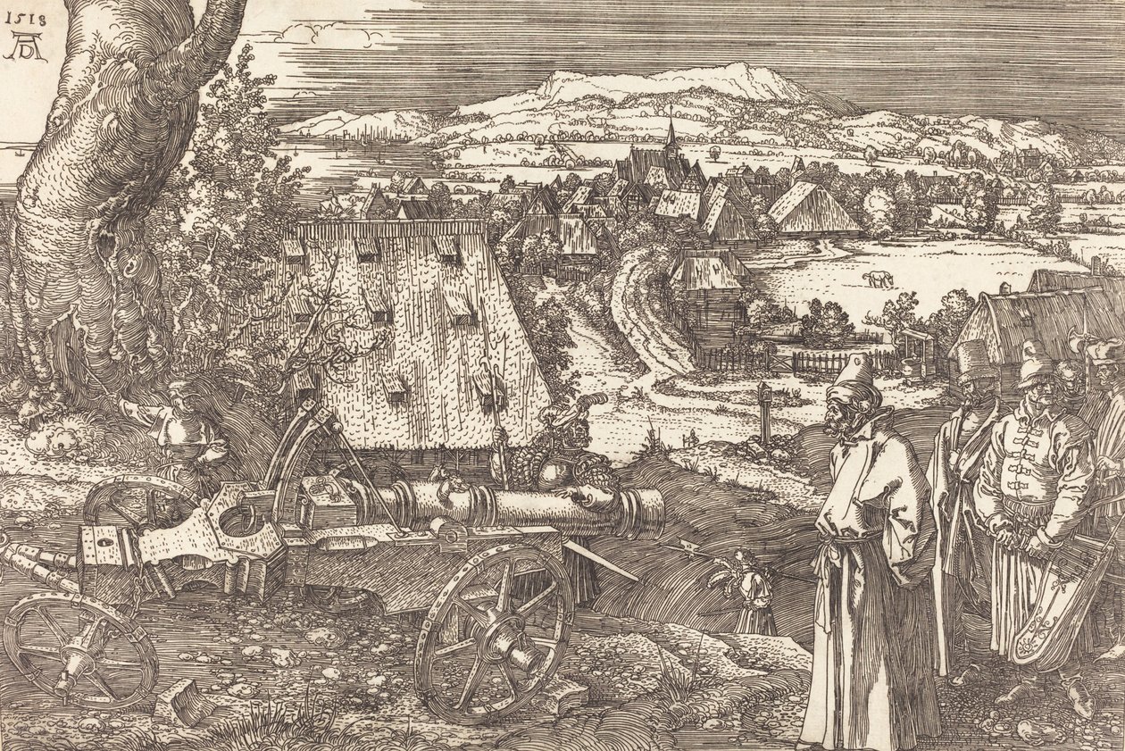 Paesaggio con il cannone, 1518 da Albrecht Dürer
