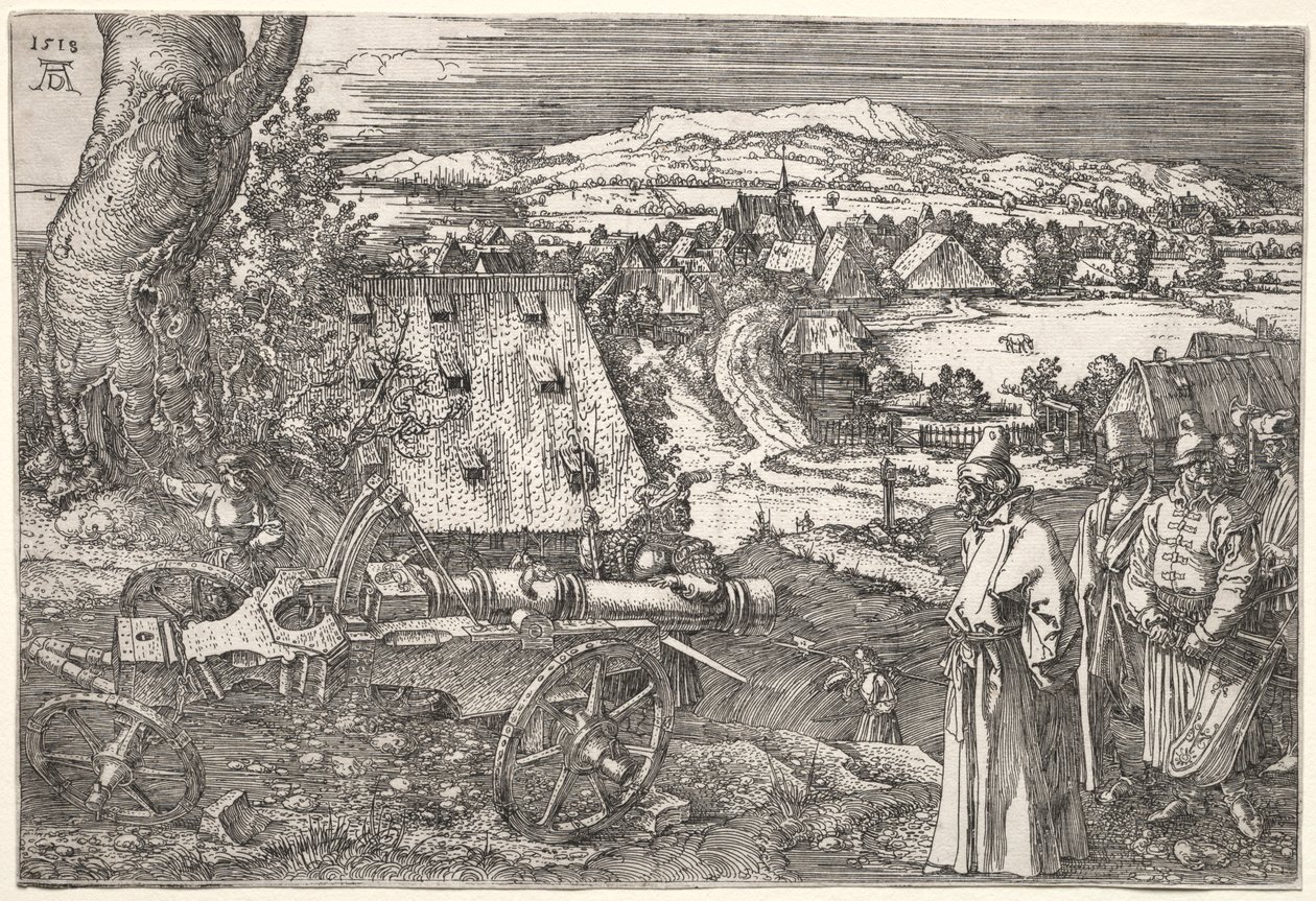 Paesaggio con il cannone, 1518 da Albrecht Dürer