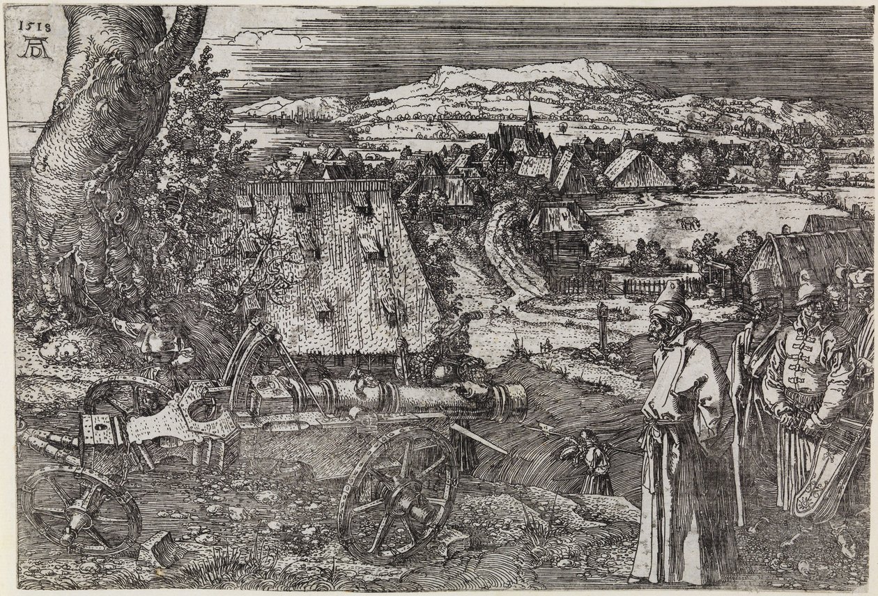 Paesaggio con cannone (Il grande cannone; Il cannone) da Albrecht Dürer