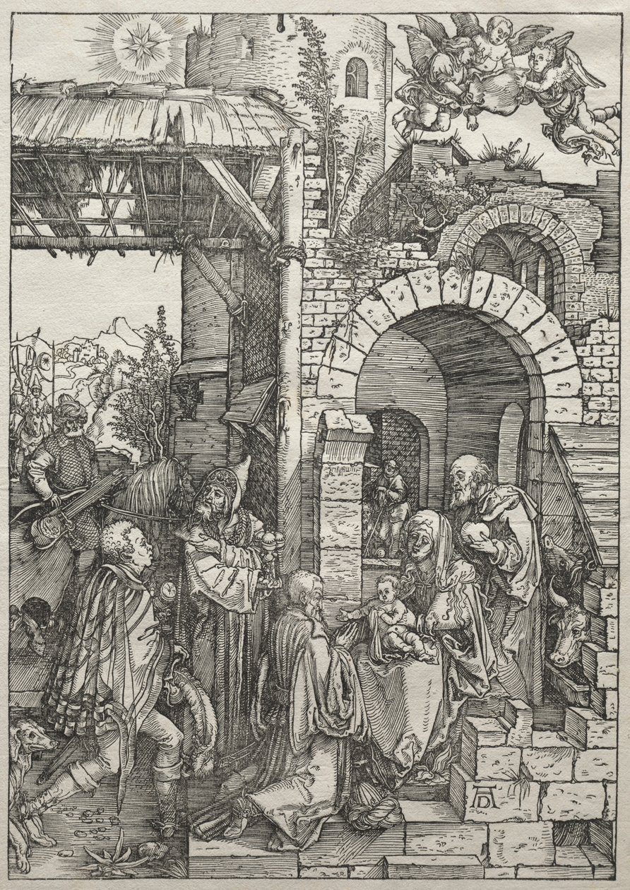 Vita della Vergine: Adorazione dei Magi, 1504-1505 da Albrecht Dürer