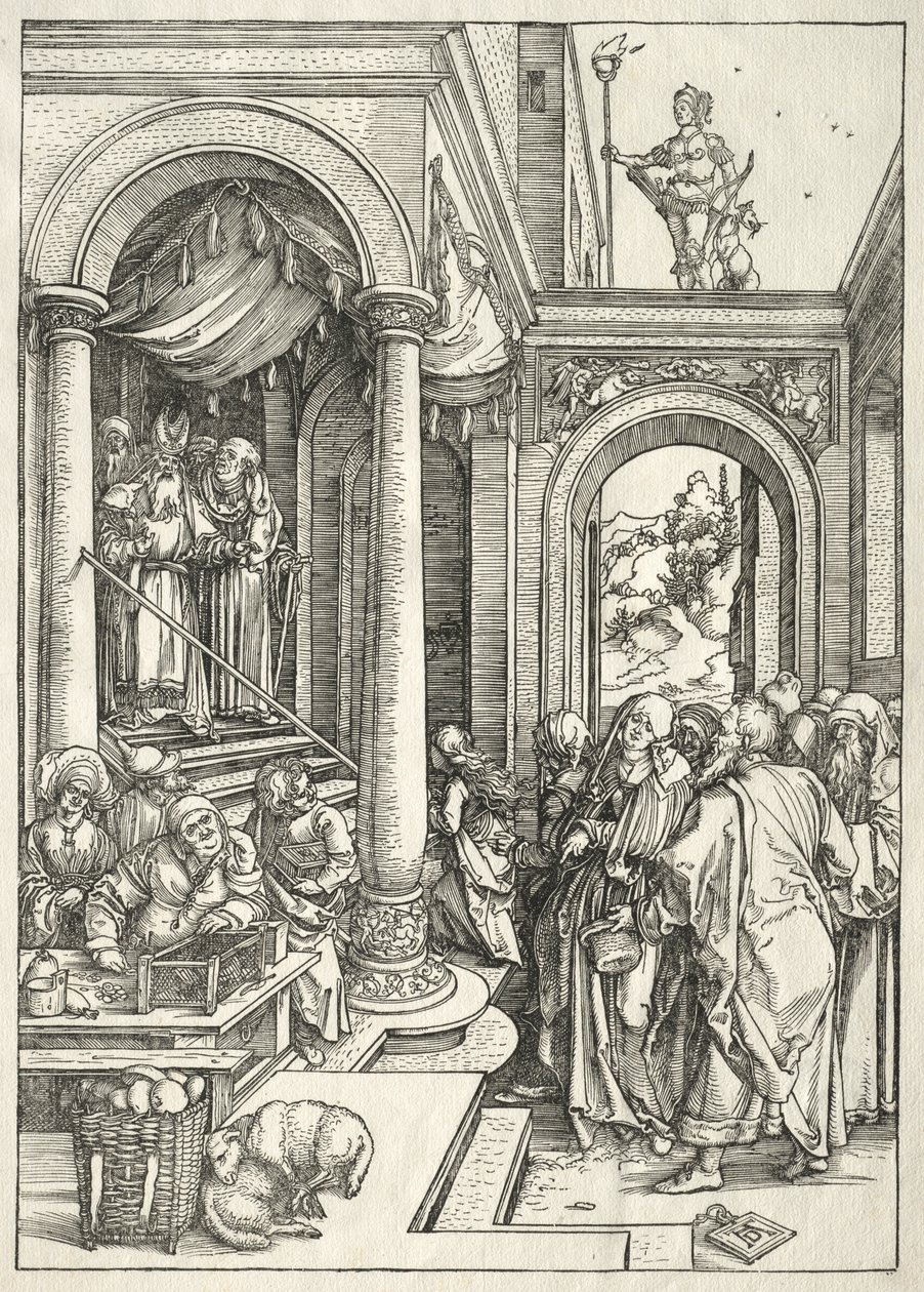 Vita della Vergine: Presentazione della Giovane Vergine al Tempio da Albrecht Dürer