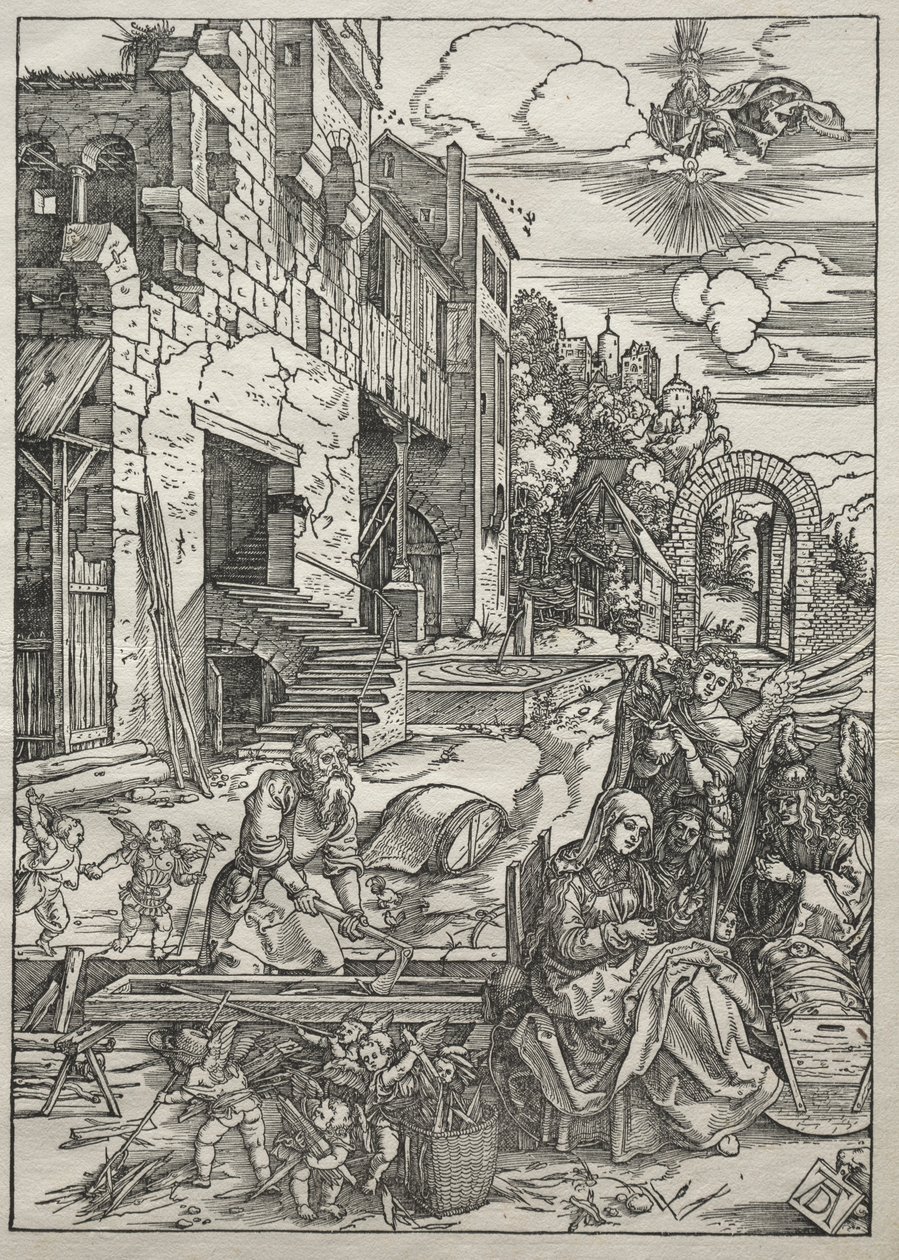 Vita della Vergine: Il Riposo in Egitto, 1504-1505 da Albrecht Dürer