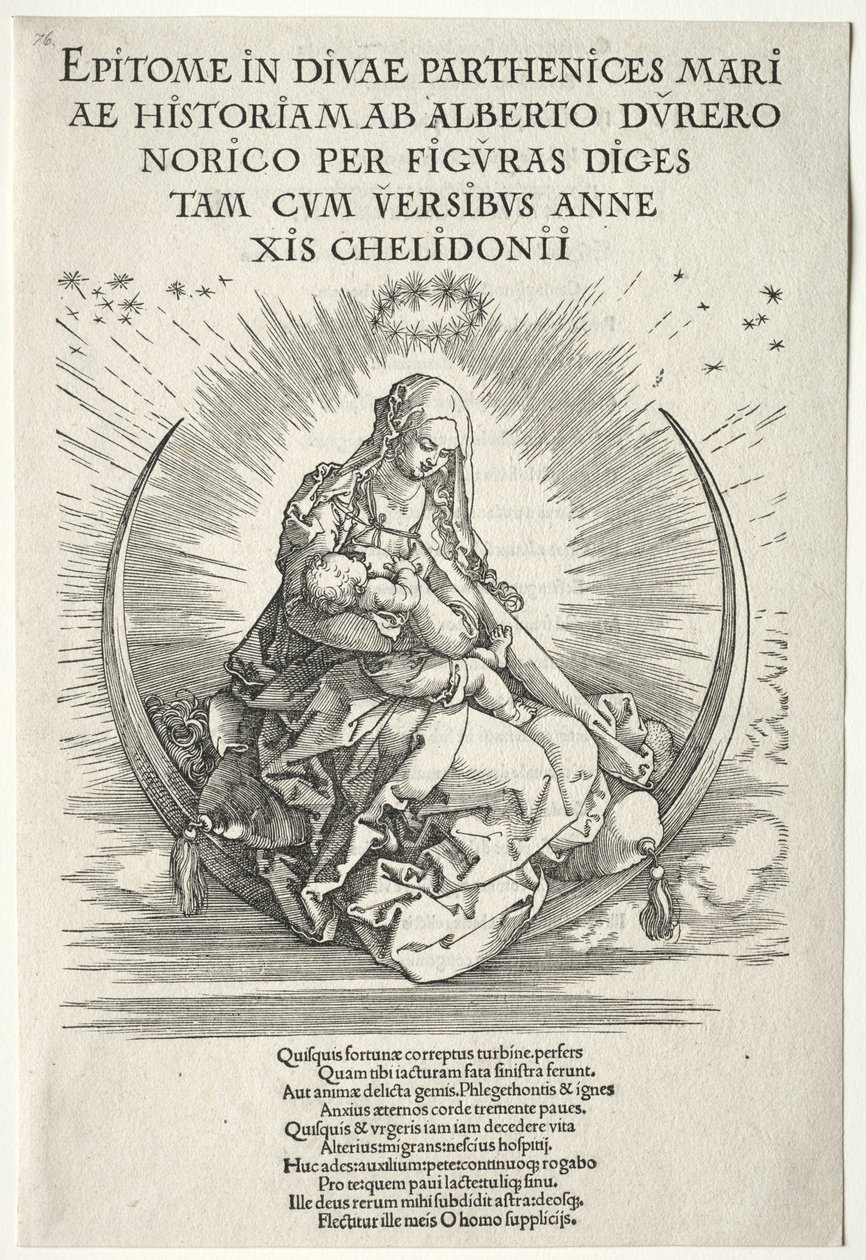 Vita della Vergine: Pagina del titolo da Albrecht Dürer
