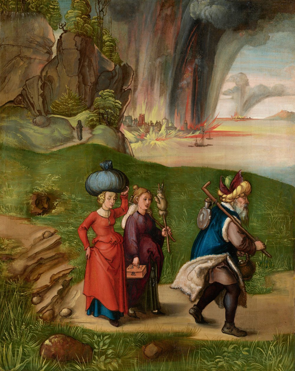 Lot e le Sue Figlie [retro] da Albrecht Dürer