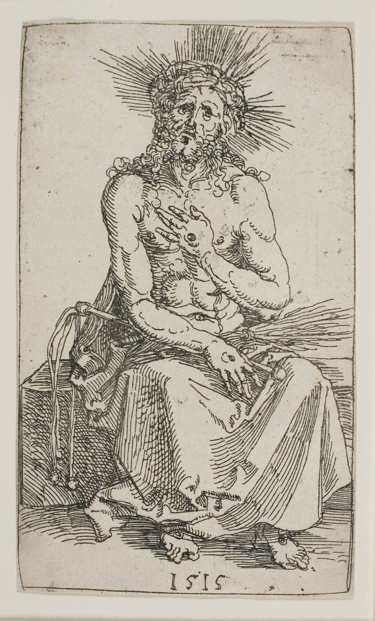 Uomo dei dolori, seduto da Albrecht Dürer