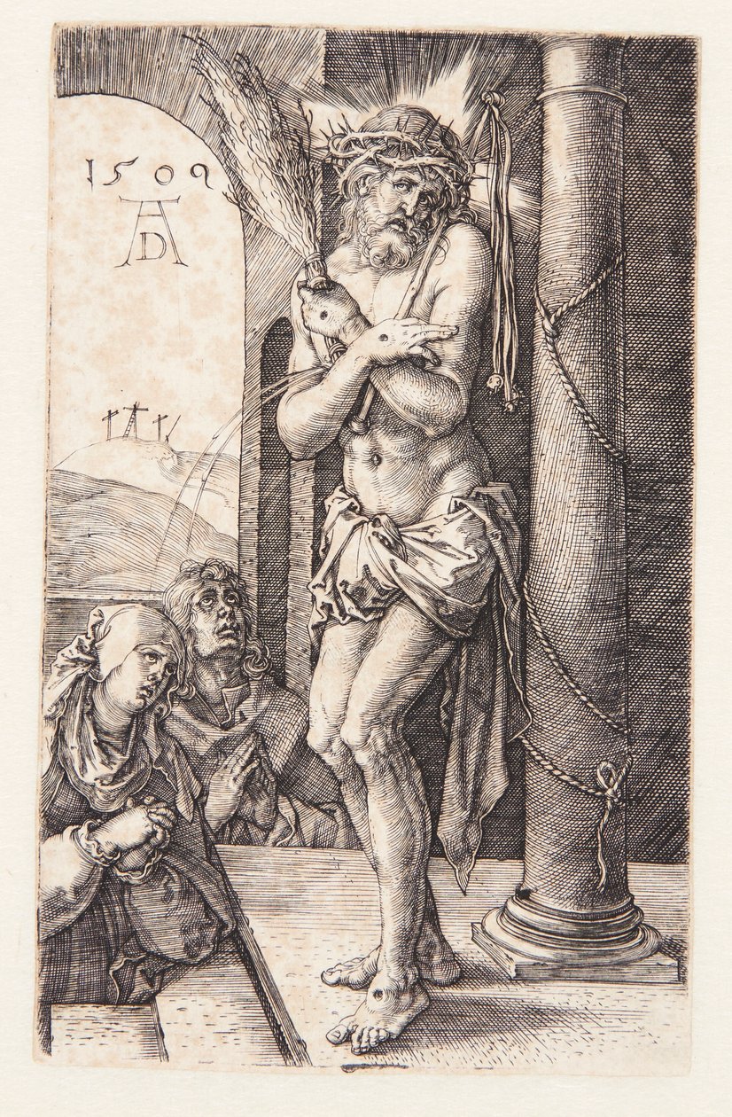 Uomo dei dolori presso la colonna da Albrecht Dürer