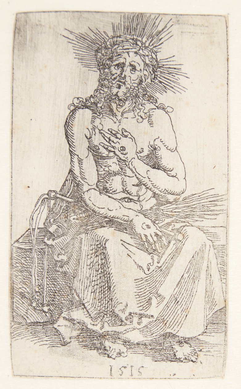 Uomo dei dolori, seduto da Albrecht Dürer
