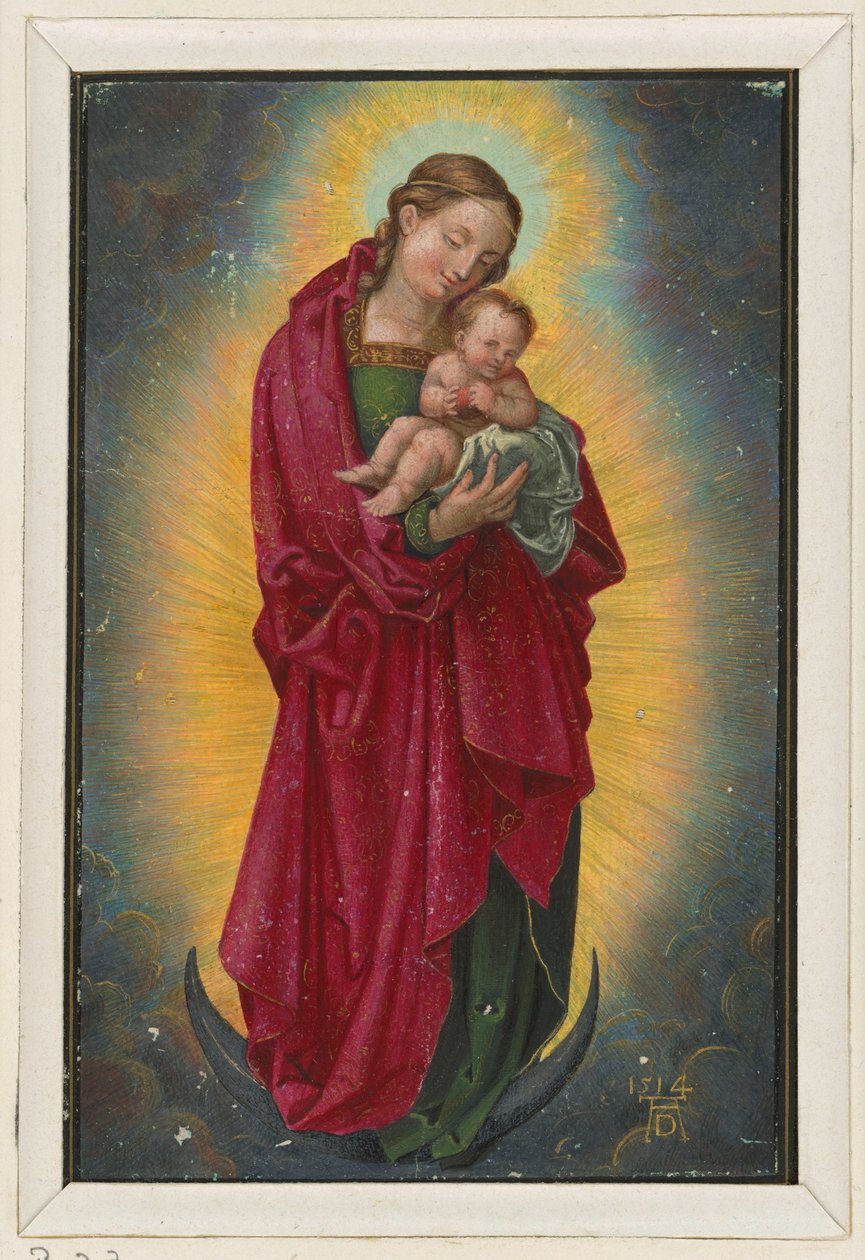 Maria con la corona e il Bambino sulla falce di luna da Albrecht Dürer