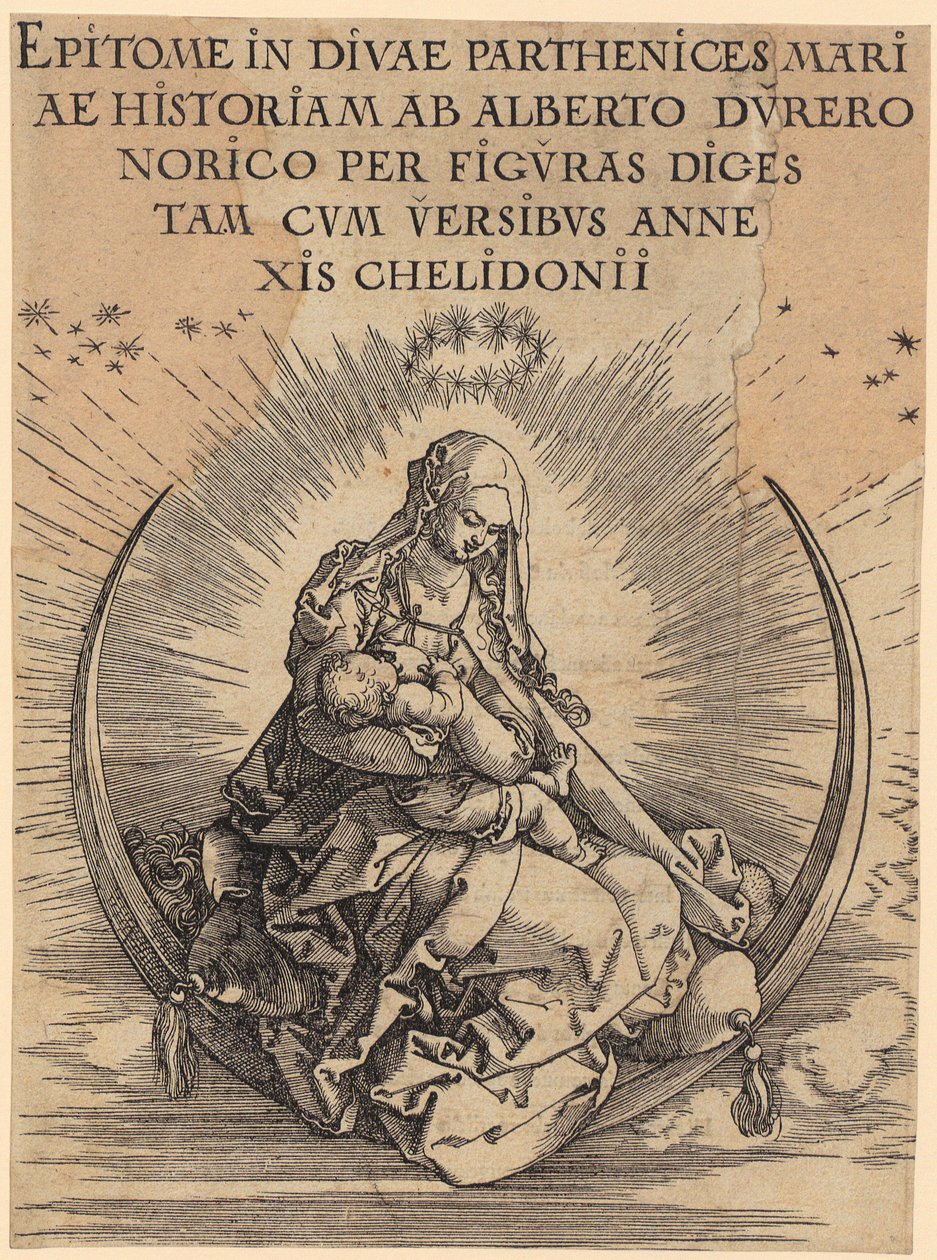 Maria sulla falce di luna, foglio 1 della serie "La vita di Maria" da Albrecht Dürer