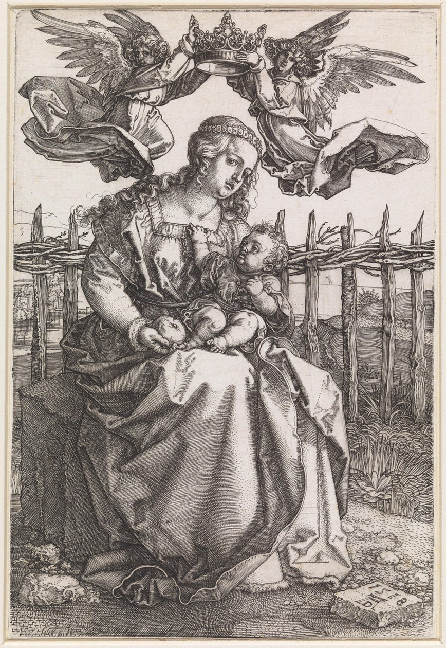 Maria con il Bambino incoronata da due angeli da Albrecht Dürer