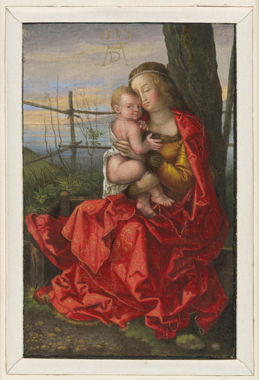 Maria con il Bambino, seduta accanto a un albero da Albrecht Dürer