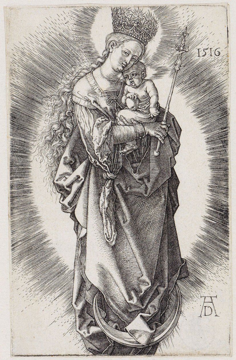 Maria con lo scettro e la corona di stelle da Albrecht Dürer