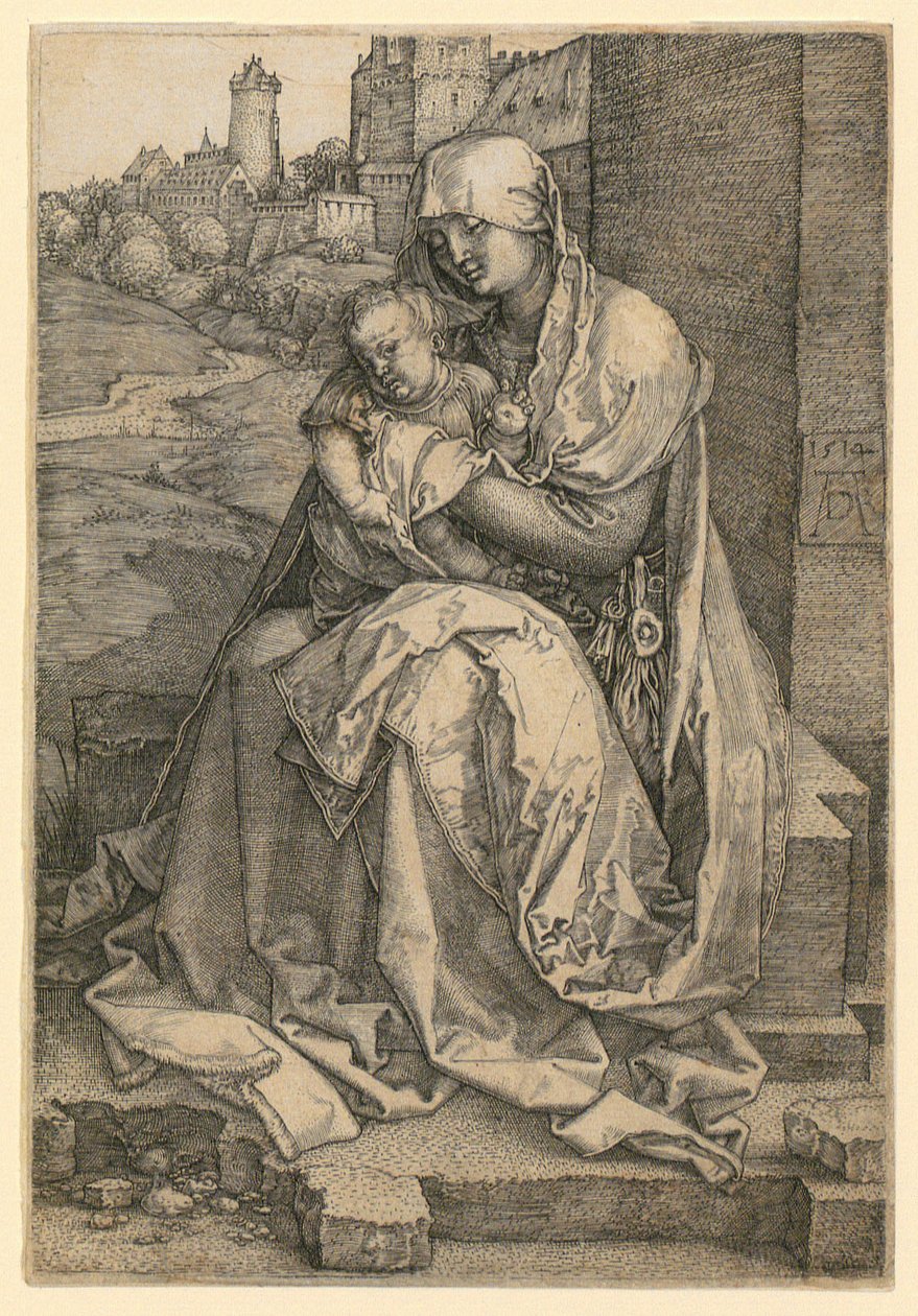 Maria con il Bambino presso il muro da Albrecht Dürer