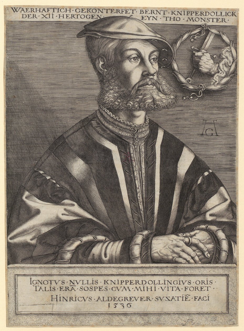 Maria con i capelli lunghi sulla falce di luna da Albrecht Dürer