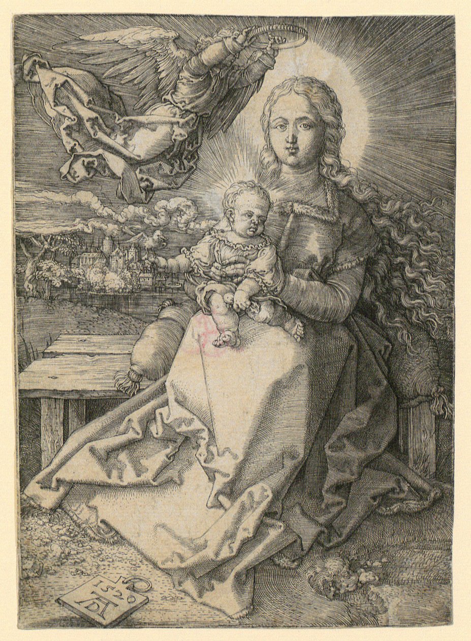 Maria, incoronata da un angelo da Albrecht Dürer
