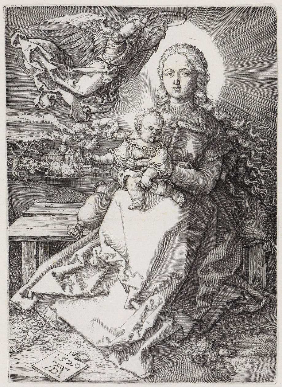 Maria incoronata da un angelo da Albrecht Dürer