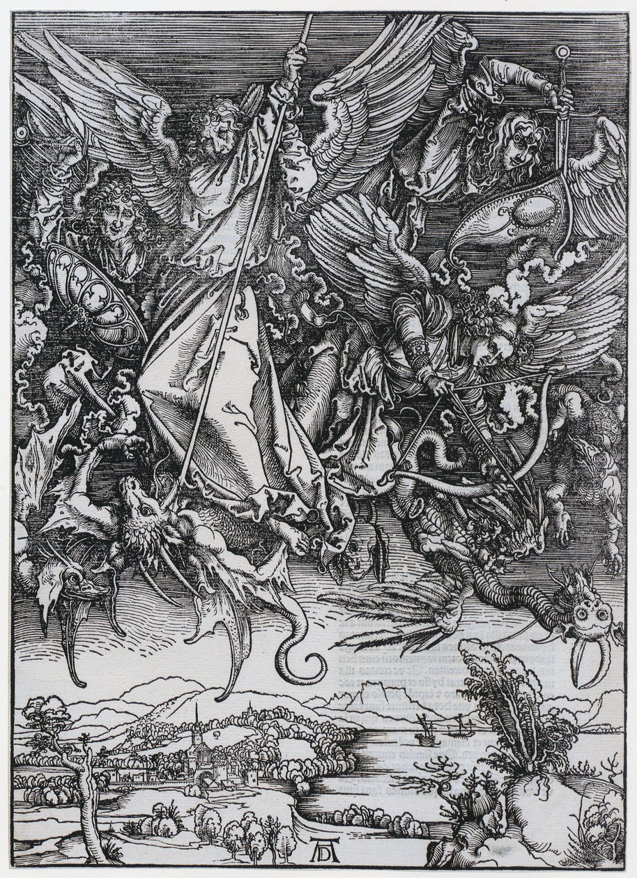 La lotta di Michele contro il drago, figura X, foglio 12 della serie "L
