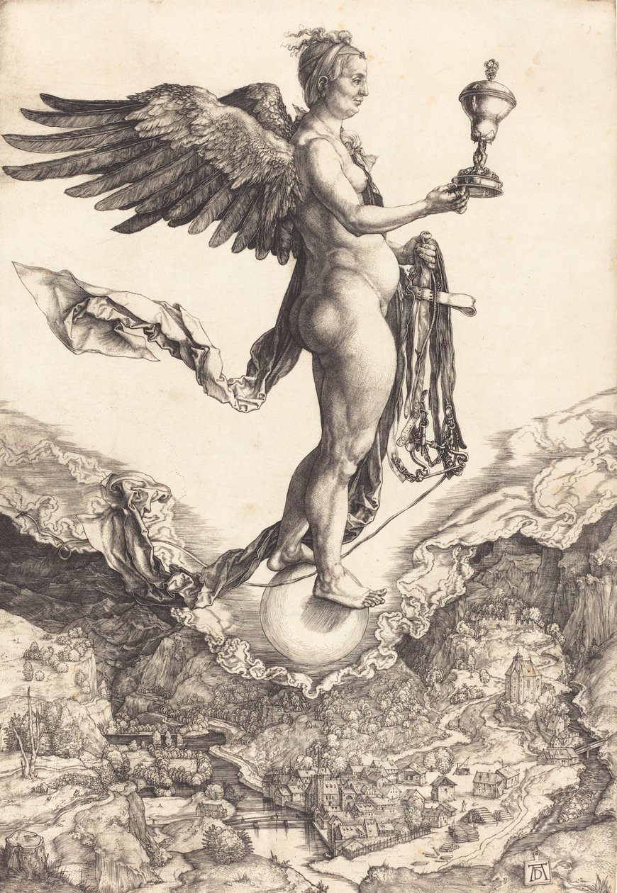 Nemesi La Grande Fortuna, c. 1501-1502 da Albrecht Dürer