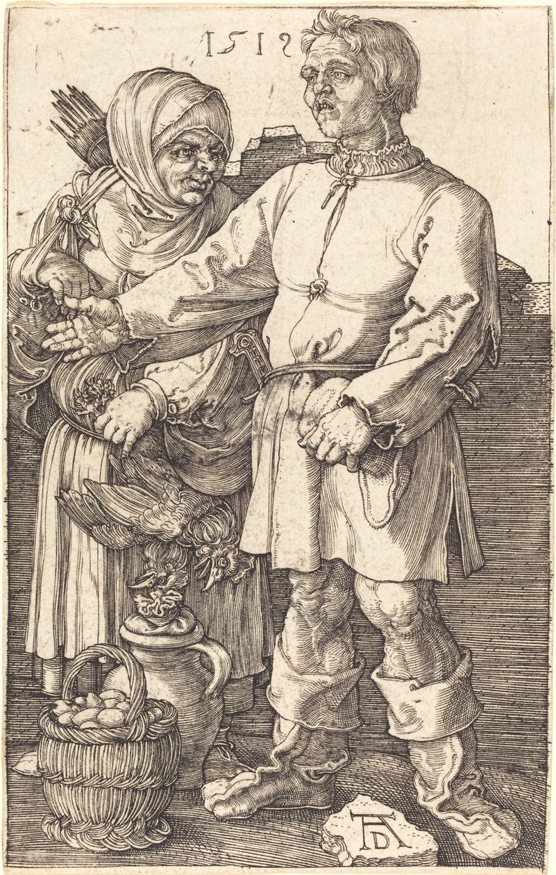 Coppia di contadini al mercato da Albrecht Dürer