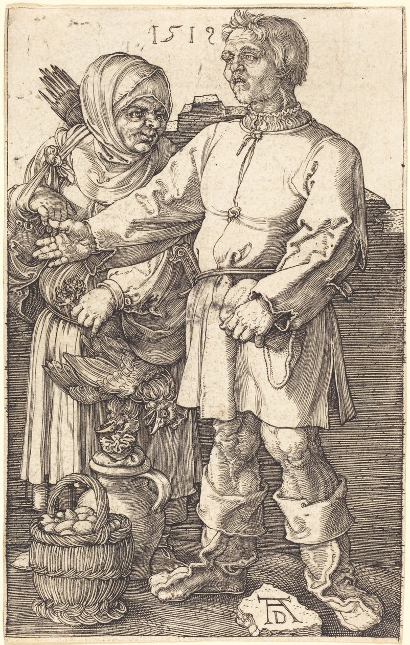 Coppia di contadini al mercato da Albrecht Dürer